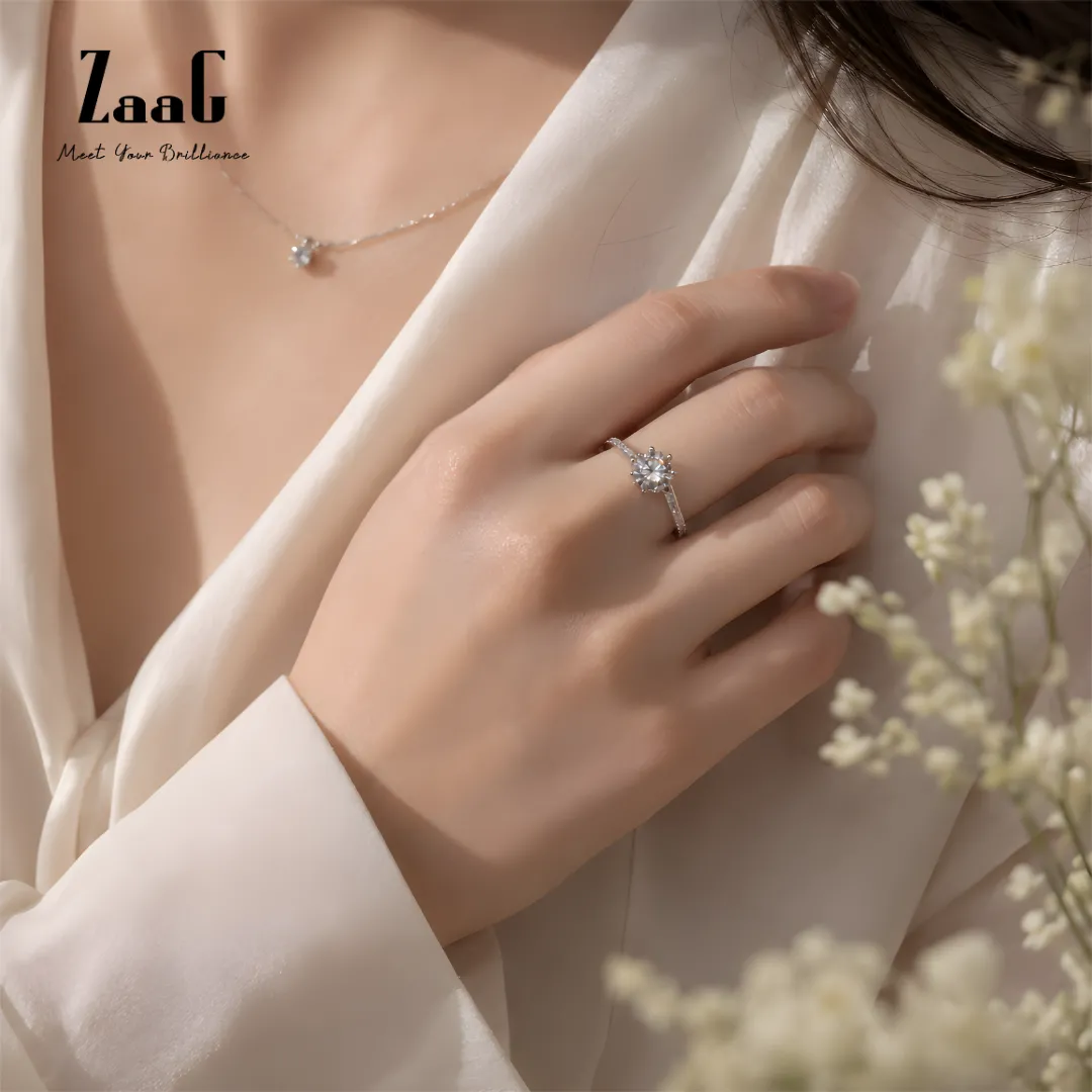 ZaaG Celestial Promise Ring – Embrace Your Shimmering Eternity