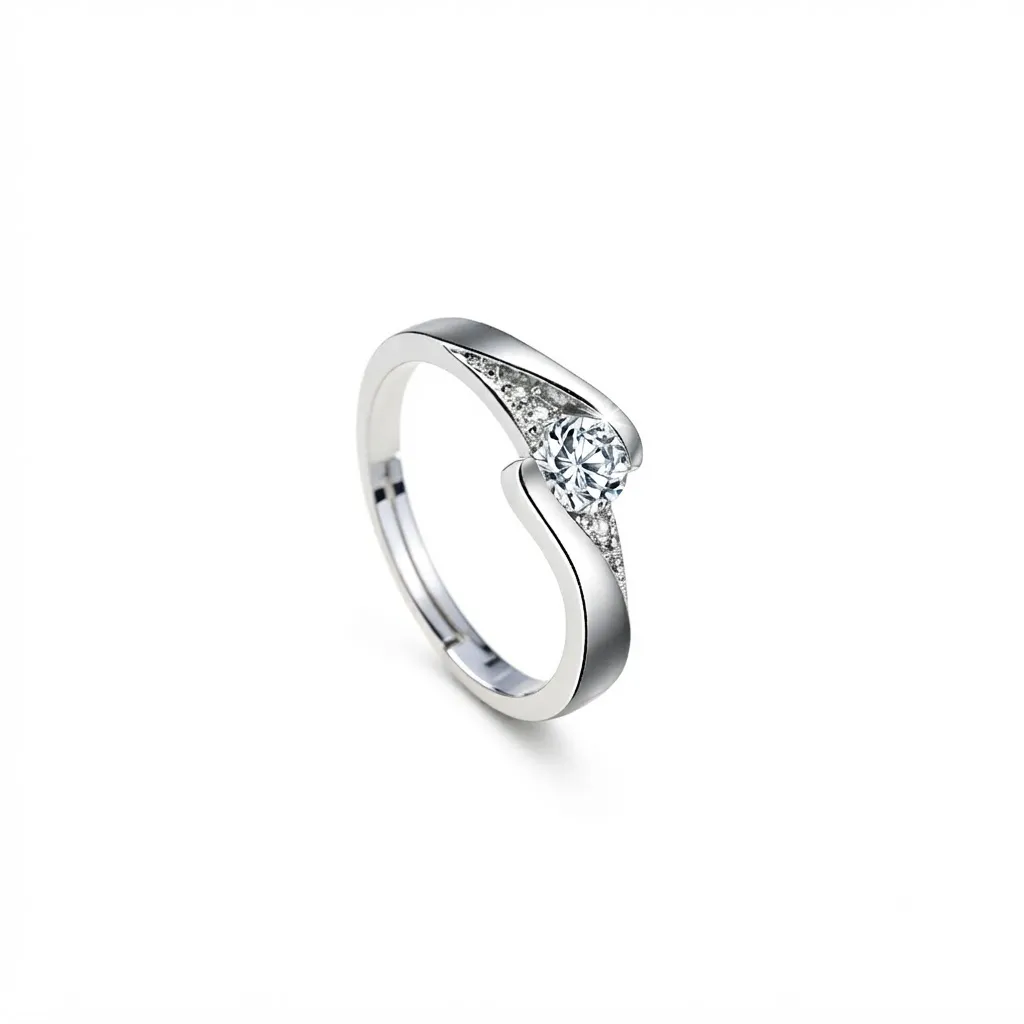 Sleek Luminous Curve Ring