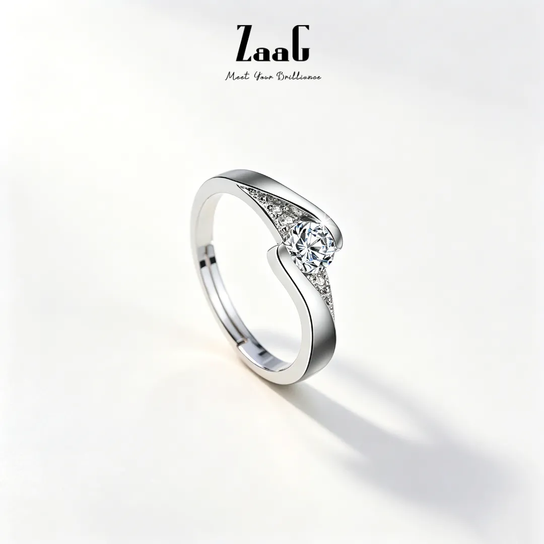 Sleek Luminous Curve Ring