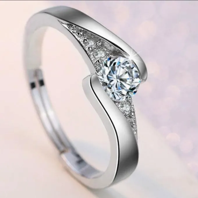 Sleek Luminous Curve Ring