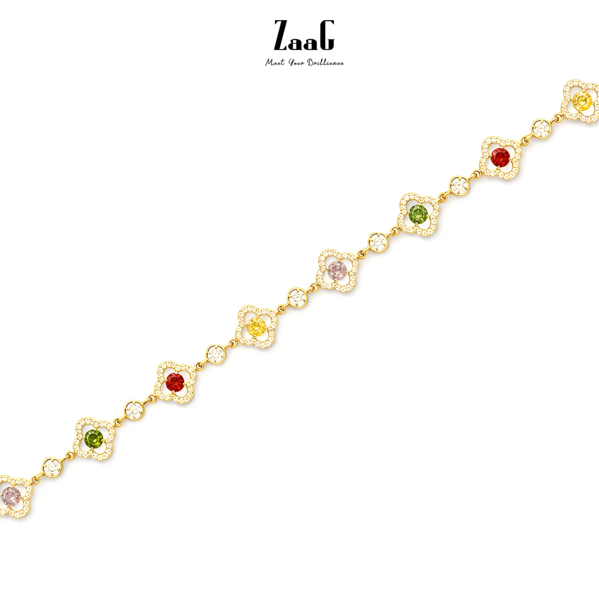 Lucky Rainbow Clover Chain