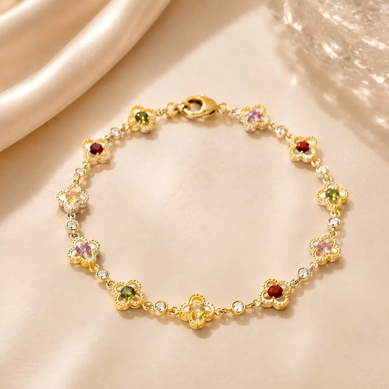 Lucky Rainbow Clover Chain