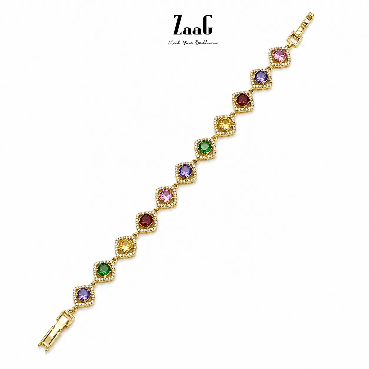 Starlit Gem Cascade Bracelet