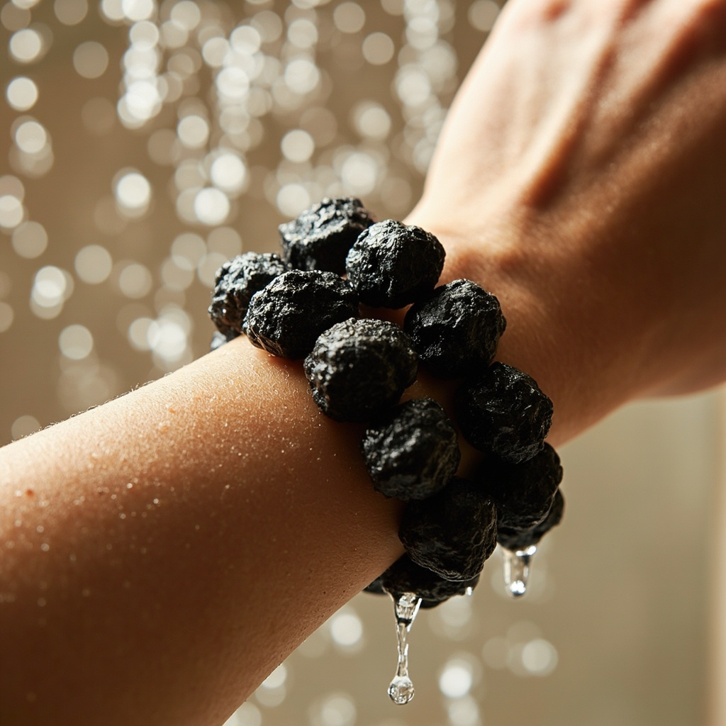 Can I shower with a lava stone bracelet on
