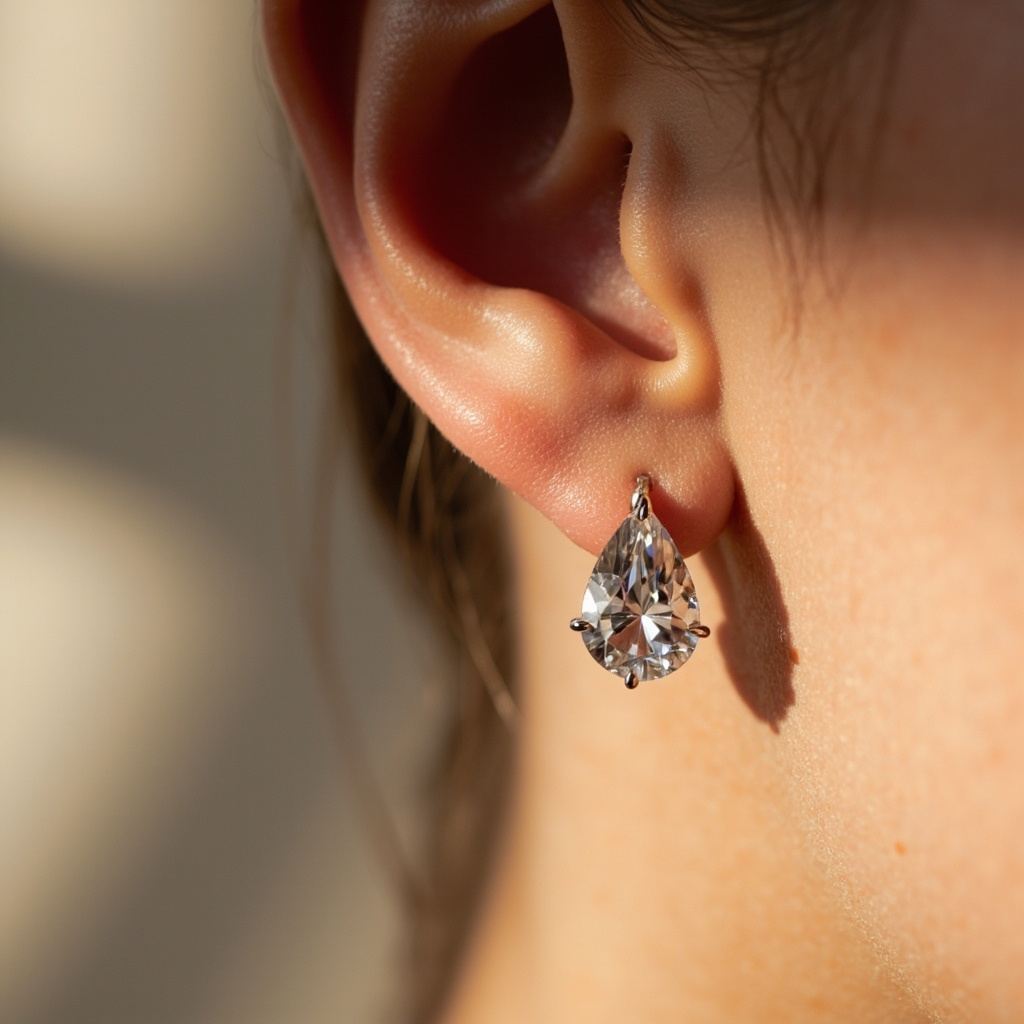 Can a crystal earring be worn despite a nickel allergy