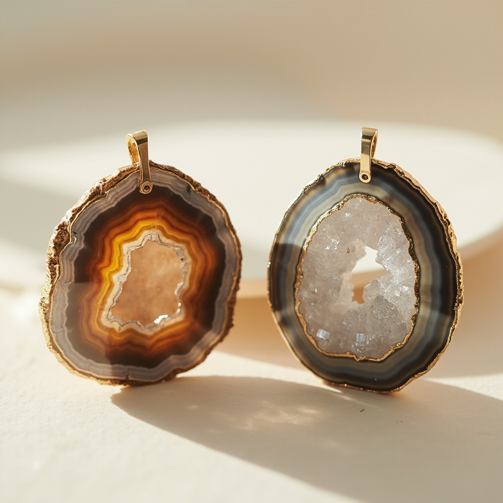 How to spot a fake agate geode pendant