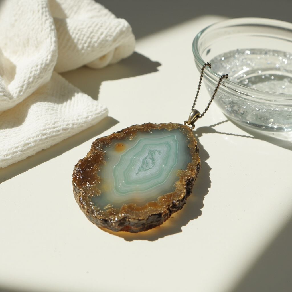 How to clean a dirty agate slice necklace at home