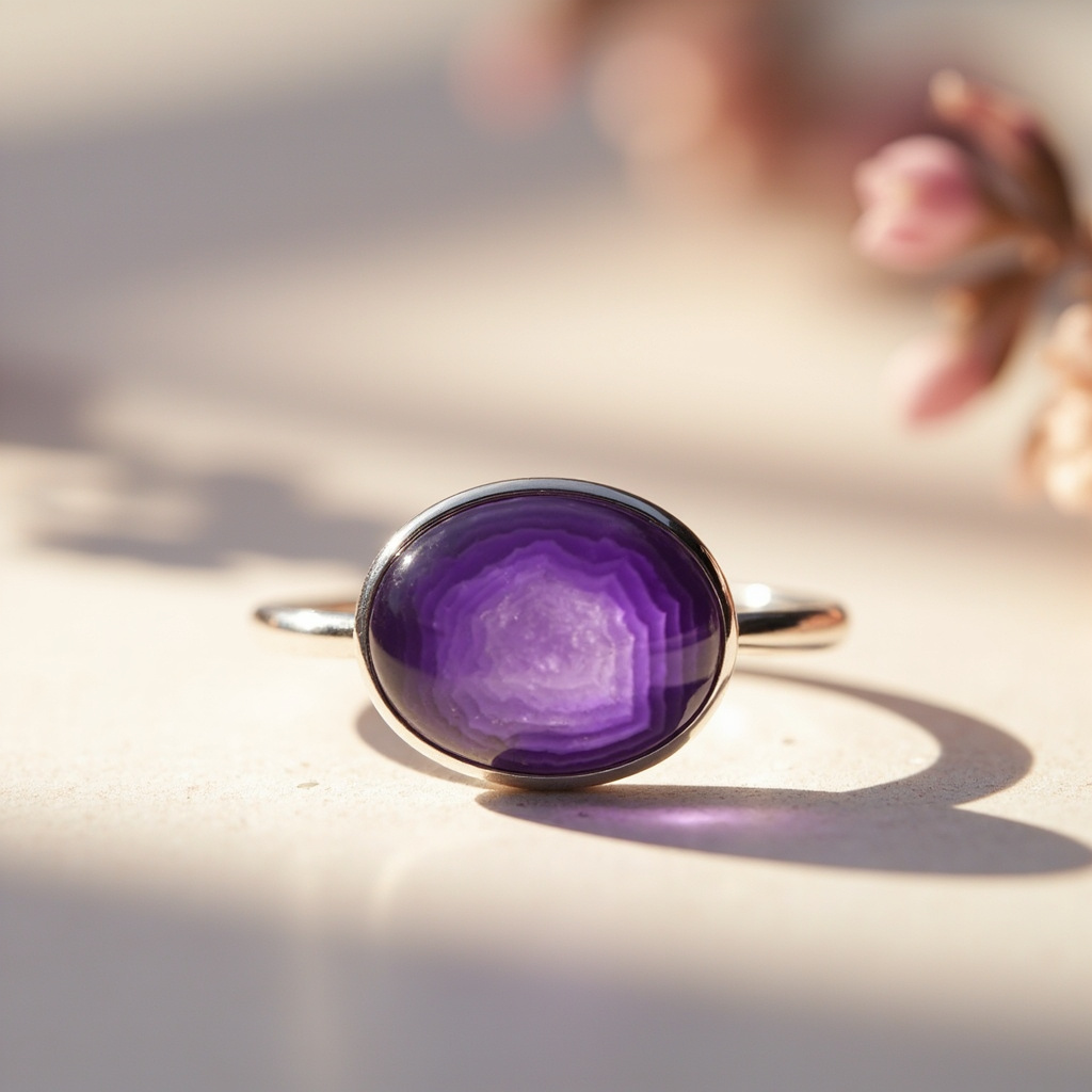 Can a purple agate ring be used as a promise ring