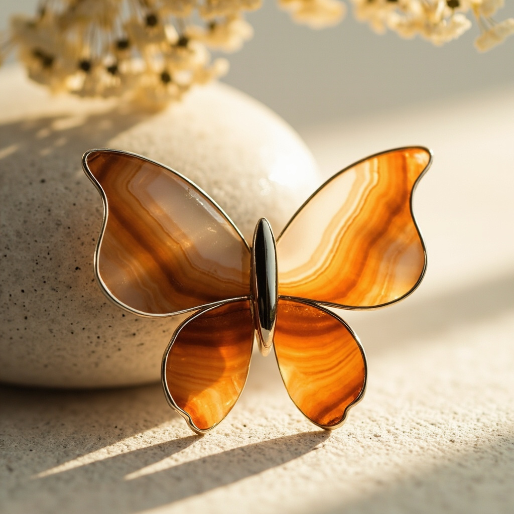 What is the meaning of a butterfly agate pendant