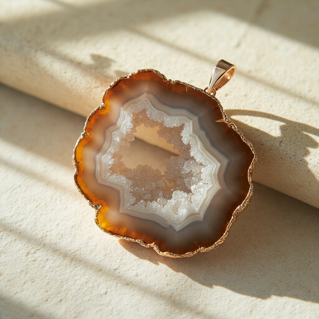 Where to buy a affordable but real agate geode pendant