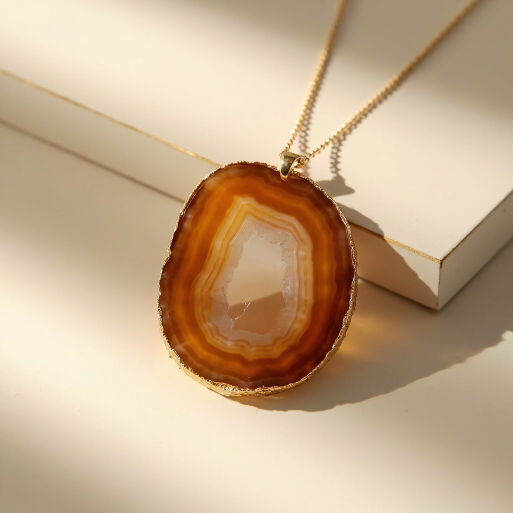 Does a agate slice necklace chip easily