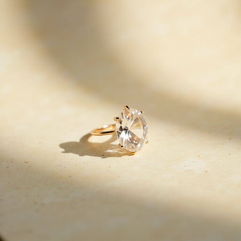 Which agate ring looks like a diamond alternative