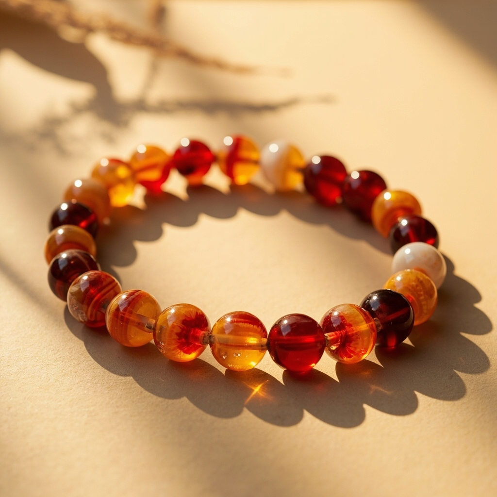 What does a sunset agate bracelet do for creativity